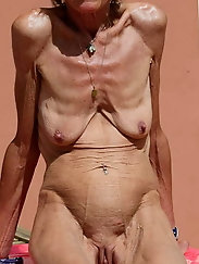 Fantastical mature female is posing nude